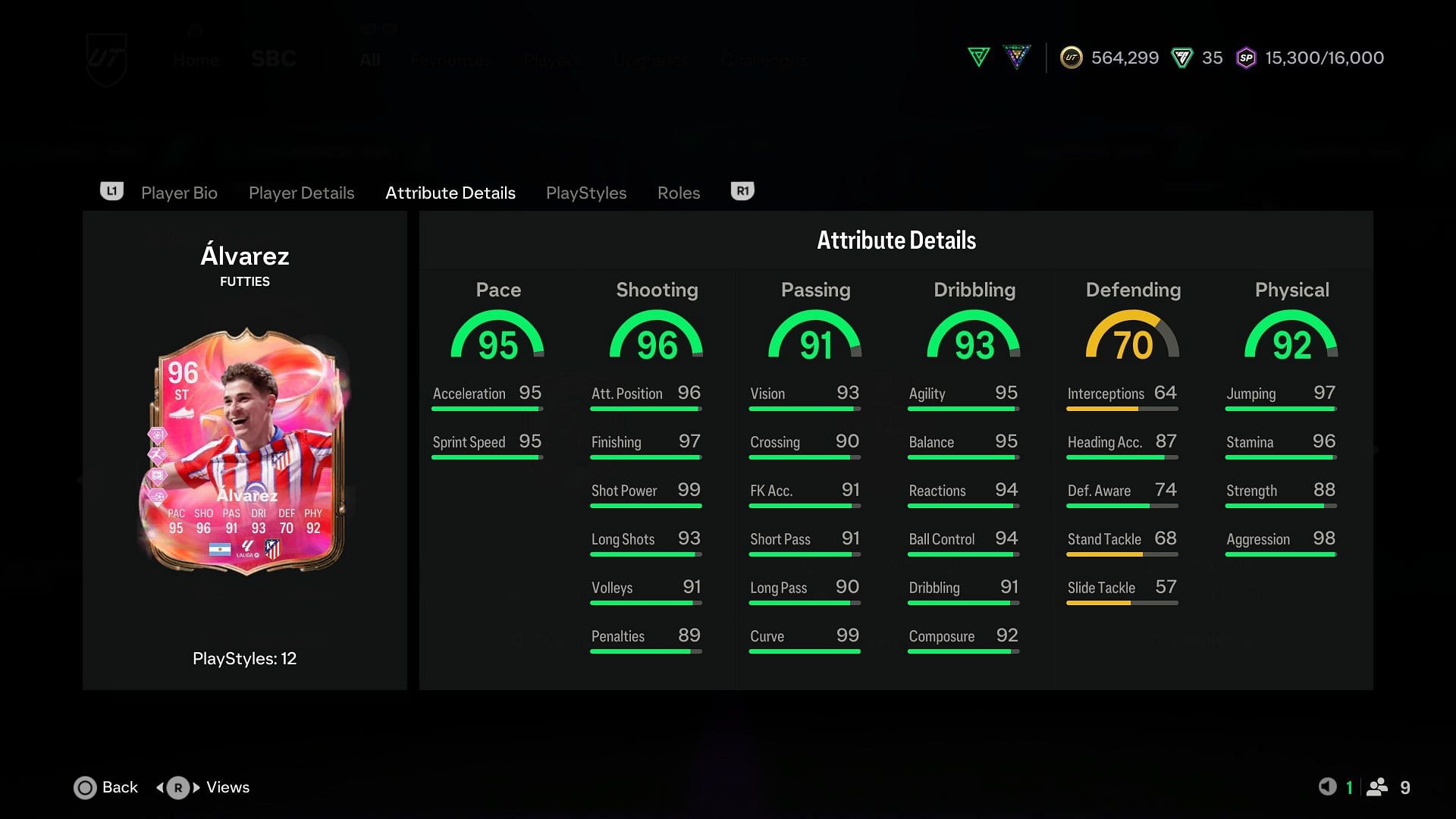 The stats (Image via EA Sports)